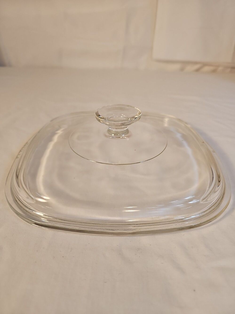 Vintage Pyrex A-9-C Square Replacement Casserole Lid Clear 8.5" Across